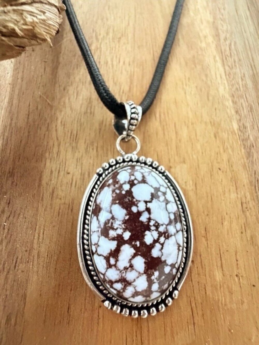 925 Sterling Silver Wild Horse Turquoise Necklace Native American Jewelry